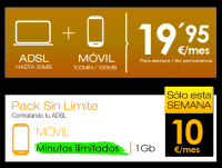 ADSL HASTA 30 MEGAS MAS LLAMADAS DE FIJO A FIJO GRATIS MAS 60 MINUTOS DE FIJO A MOVIL GRATIS CADA MES